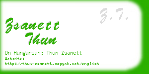 zsanett thun business card